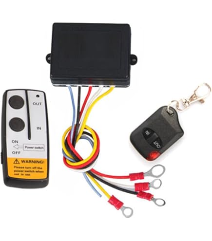 電動ウインチ 9500lb(4310kg) ファイバーロープ 12V Amazon.co.jp: 保証付 電動ウインチ 9500lb(4310kg) ファイバーロープ